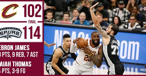Cavaliers Vs. Spurs Final Scores .